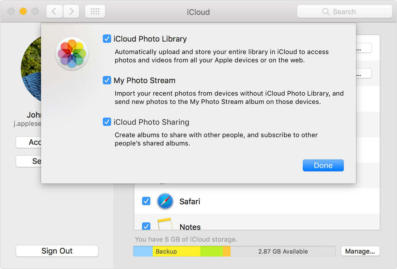 How to share photo library between macs online